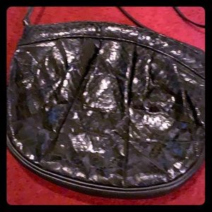 Black vintage snake skin Palizzi bag